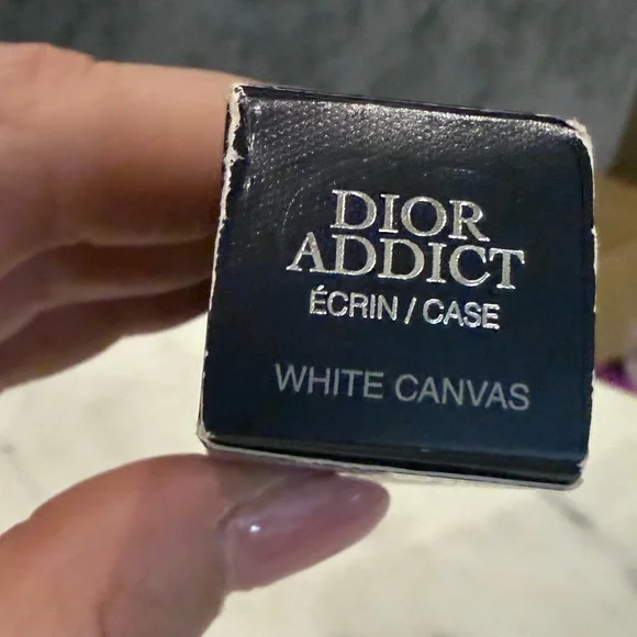 DIOR Addict Lipstick Case in a White Canvas Signature Monogram Dior Print. NIB - Picture 7 of 7